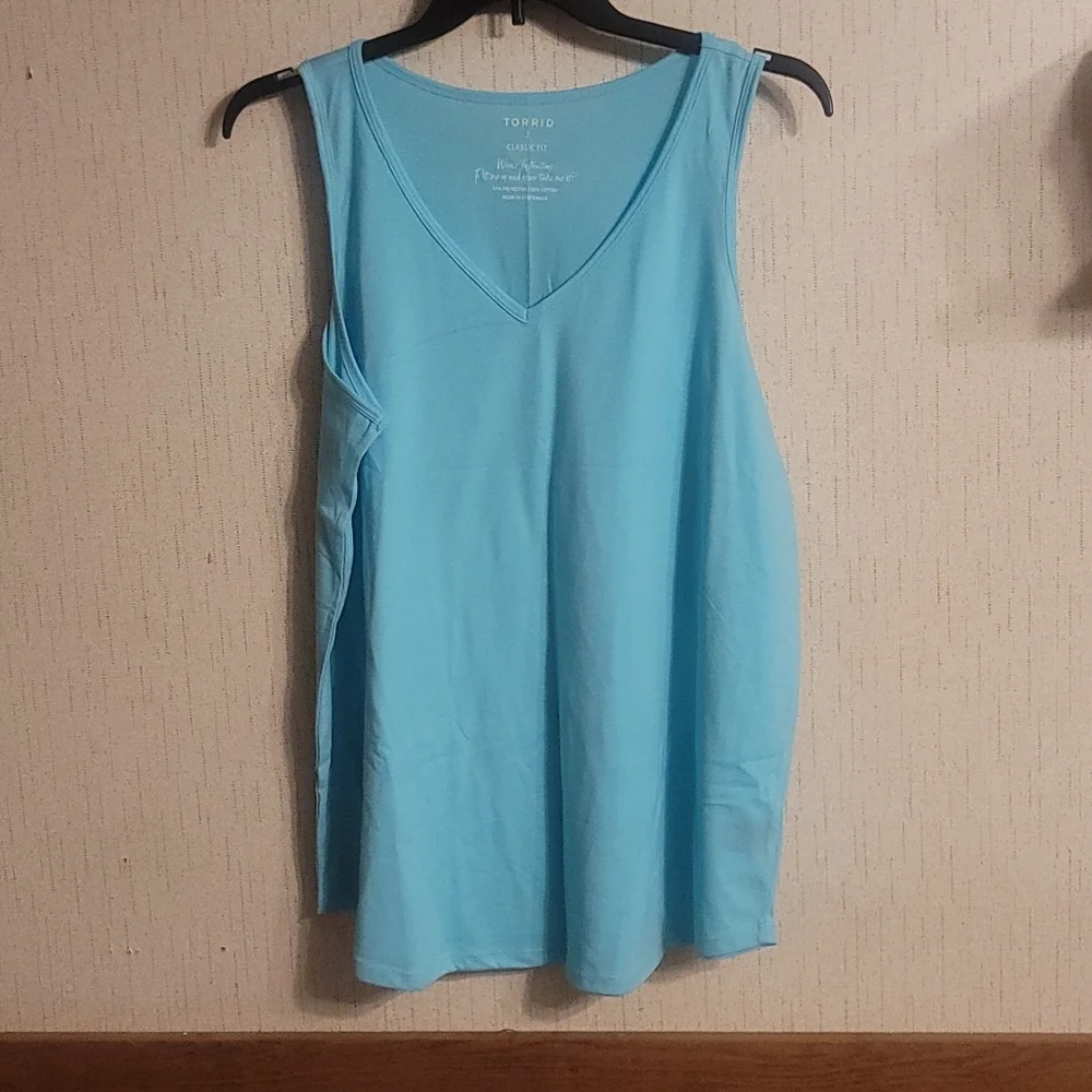 TORRID PLUS SIZE GIRLFRIEND TANK: BLUE: NWT: SZ 2
